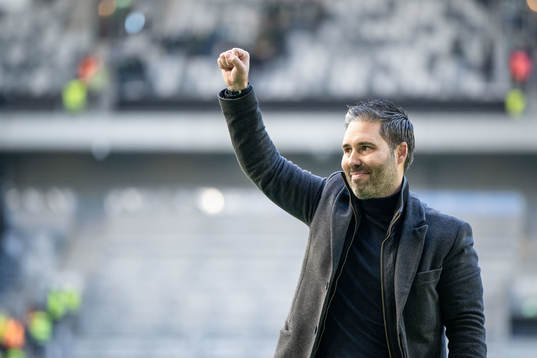 Hammarbys tränare Martí Cifuentes jublar