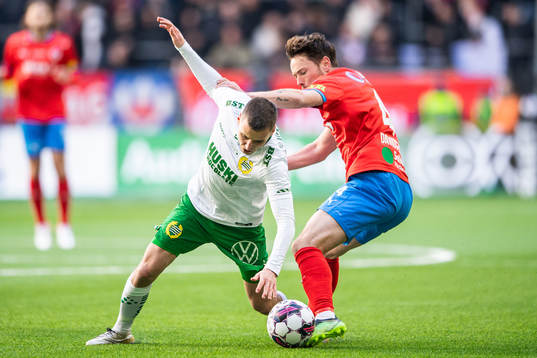 Hammarbys Jeppe Andrup Andersen och Helsingborgs Viljormur