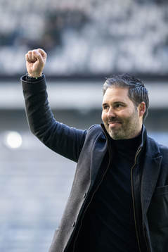 Hammarbys tränare Martí Cifuentes jublar