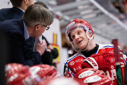 Timrås tränare Anders Karlsson och Sebastian Hartmann