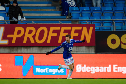 Martin Linnes of Molde celebrates