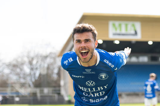 Trelleborgs Tom Wassholm jublar