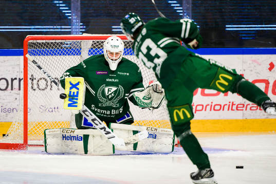Färjestads målvakt Dennis Hildeby