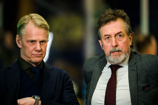 C Mores kommentator Niklas Wikegård och Åke Unger