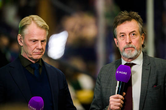 C Mores kommentator Niklas Wikegård och Åke Unger