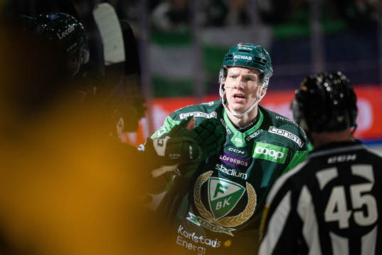 Färjestads Gustav Rydahl jublar