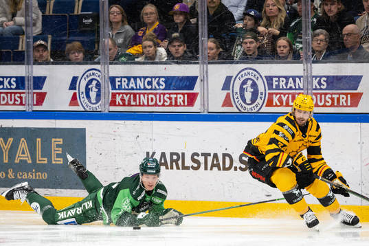 Färjestads Gustav Rydahl och Skellefteås Tom Kühnhackl