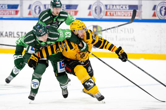 Färjestads Daniel Viksten och Skellefteås Melker Karlsson