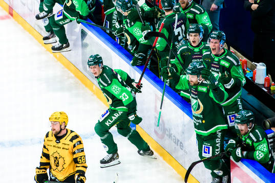 Färjestads spelare jublar