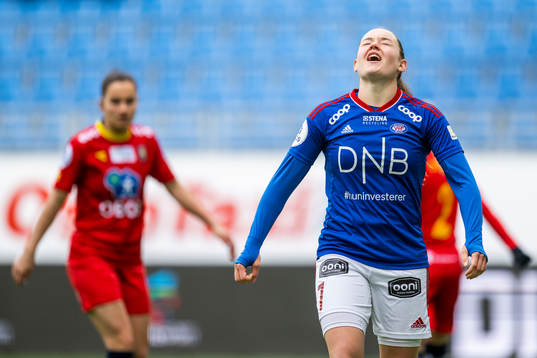 Janni Bøgild Thomsen of Vålerenga reacts