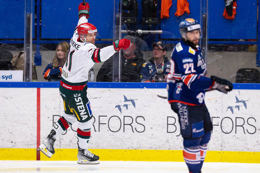 Frölundas Nicklas Lasu jublar