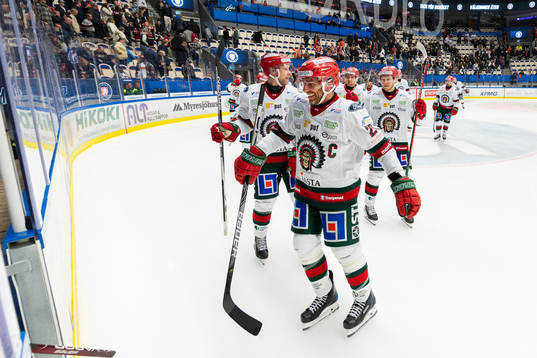 Frölundas Joel Lundqvist jublar