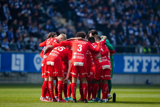 Värnamo samlade innan fotbollsmatchen i Allsvenskan mellan