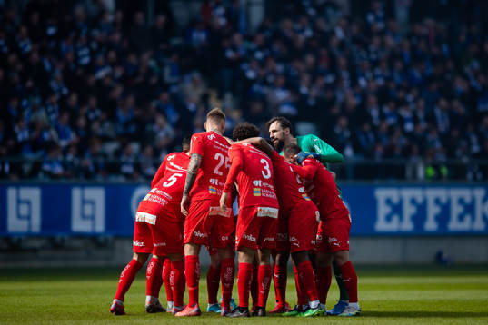 Värnamo samlade innan fotbollsmatchen i Allsvenskan mellan
