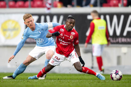 Malmö FFs Anders Christiansen och Kalmars Nahom Girmai