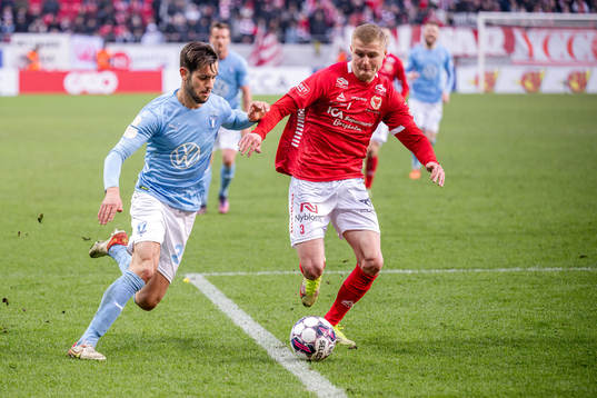 Malmö FFs Veljko Birmancevic och Kalmars Davíd Kristján
