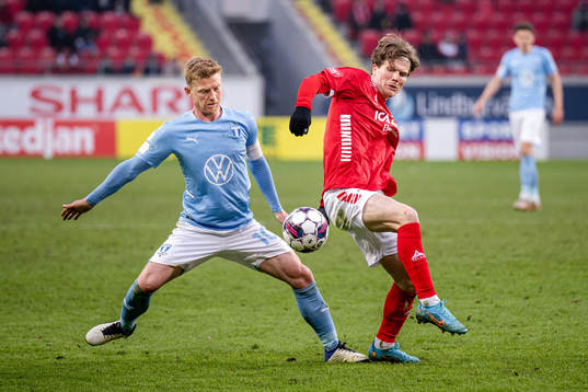 Malmö FFs Anders Christiansen och Kalmars Oliver Berg