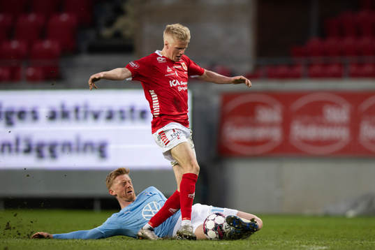Malmö FFs Anders Christiansen och Kalmars Alex Lindahl