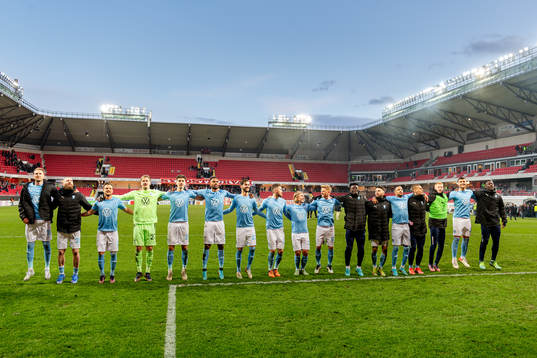 Malmö FFs spelare jublar
