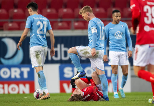 Malmö FFs Anders Christiansen och Kalmars Oliver Berg
