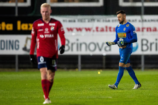 Landskronas målvakt Amr Kaddoura deppar