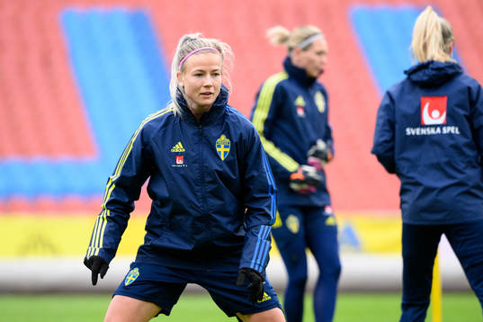 Hanna Glas of the Swedish women's national football team
