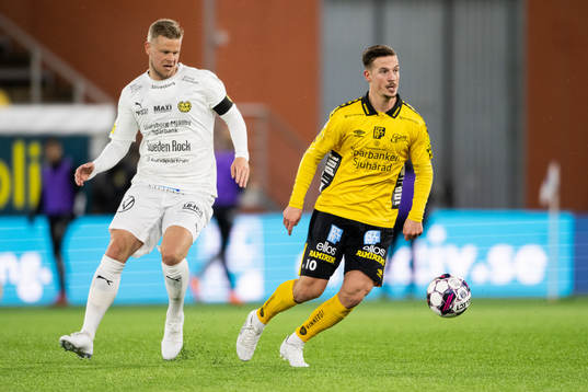 Mjällbys David Löfquist och Elfsborgs Simon Olsson