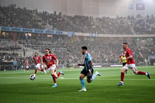 Degerfors Gustav Granath och Djurgårdens Sead Haksabanovic