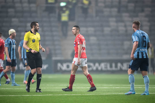 Domare Victor Wolf, Degerfors Nikola Djurdjic och