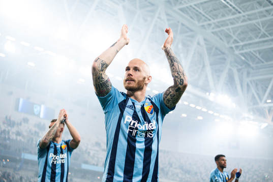 Djurgårdens Magnus Eriksson jublar