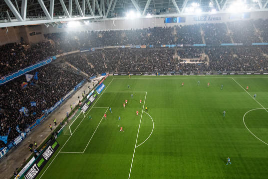 Djurgårdens Victor Edvardsen gör 2-0 på Tele2 arena