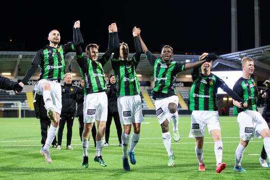 GAIS spelare jublar