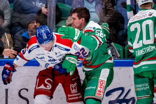 Oskarshamns John Dahlström  och Rögles Ryan McKiernan
