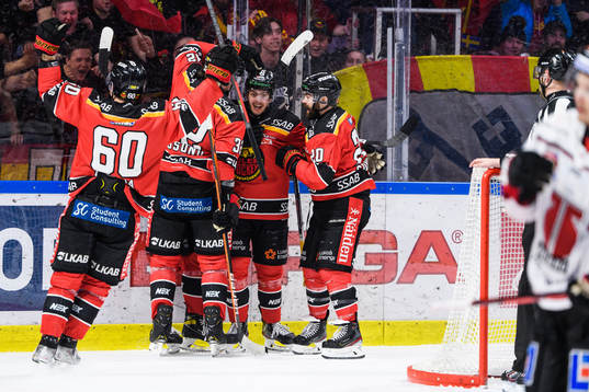 Luleås spelare jublar