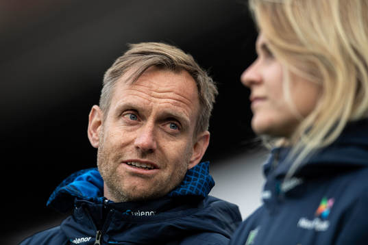Martin Sjögren, head coach and Ada Hegerberg of the