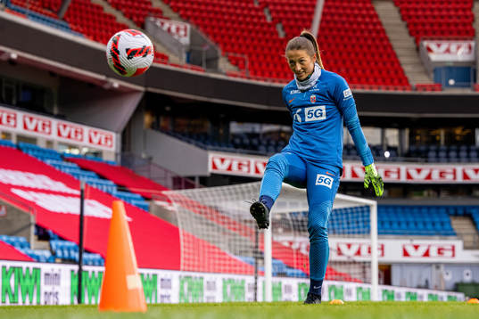 Goalkeeper Cecilie Fiskerstrand of the Norwegian women's