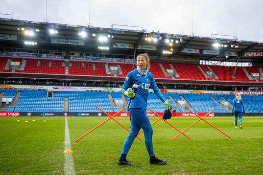 Goalkeeper Cecilie Fiskerstrand of the Norwegian women's