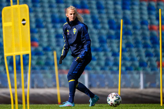 Sofia Jakobsson of the Swedish women's national football