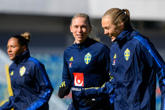 Jonna Andersson and Magdalena Eriksson of the Swedish
