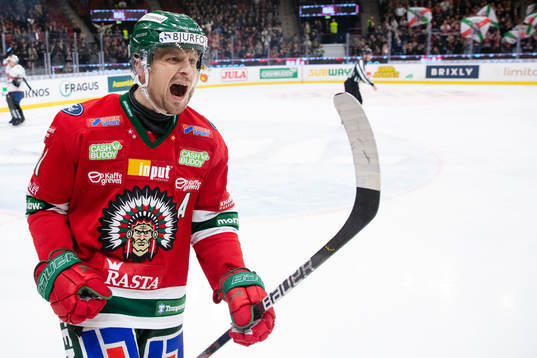 Frölundas Nicklas Lasu jublar