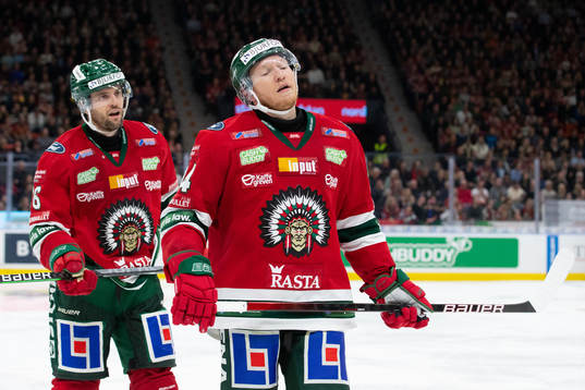 Frölundas Stefan Elliot och Andreas Borgman deppar