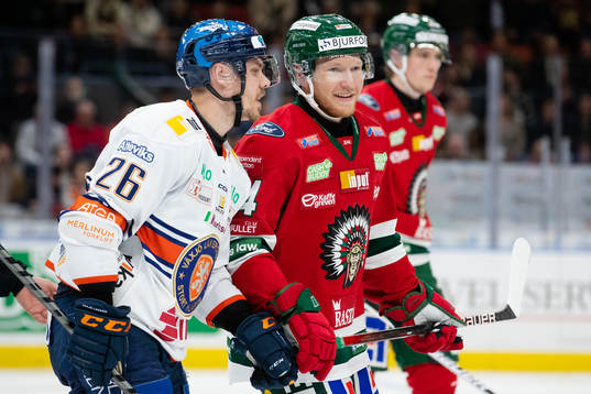 Växjös Joel Kellman och Frölundas Andreas Borgman