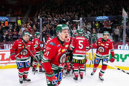 Frölundas Nicklas Lasu jublar