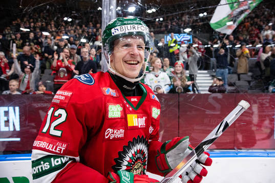 Frölundas Max Friberg jublar