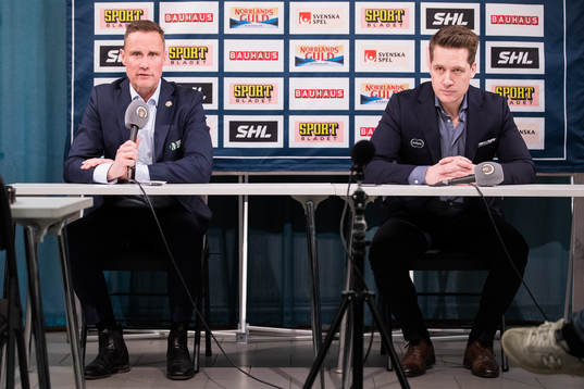Frölundas tränare Roger Rönnberg och Växjös tränare