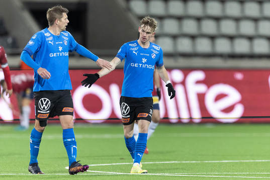 Halmstads Mikael Boman jublar
