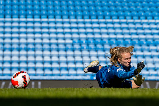 Goalkeeper Sunniva Skoglund of the Norwegian women's