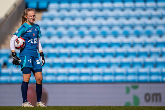 Goalkeeper Sunniva Skoglund of the Norwegian women's