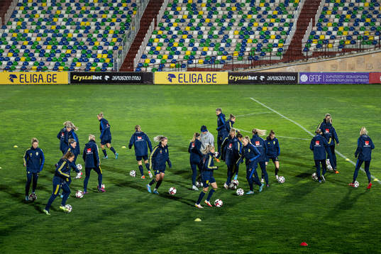 Players of the Swedish women's national football team