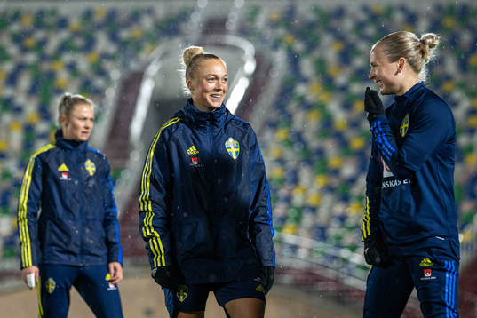Hanna Bennison and Filippa Curmark of the Swedish women's